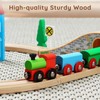 SainSmart Jr. Wooden Train Set for Toddler with Double-Side Train