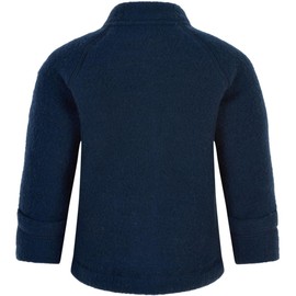 Mikk-line Walk Jacket, Oeko-Tex Standard 100, Baby Jacket with Zip for Babies and Children, 95% Wool, 100% Mulesing-Free Merino Wool, for Girls and Boys, Reversible Cuffs, blue nights