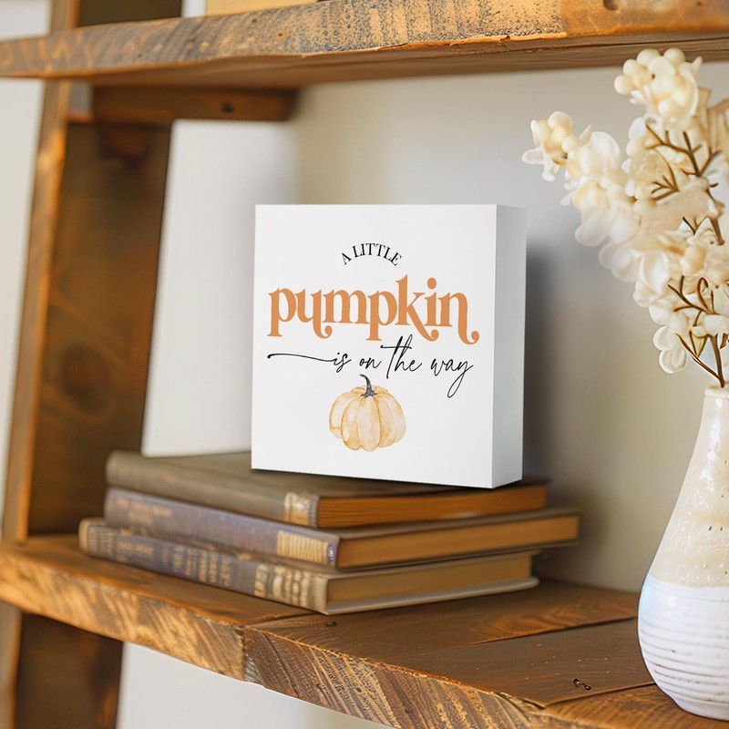 STHTTSW Pumpkin Baby Shower Decorations, A Little Pumpkin is On