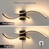CANEOE Modern Led Wall Light, 39inch Black Indoor Led Wall