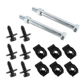 16Pcs Front Leaf Spring Bracket Mounting Kit with Eye Bolts & J-Clips Compatible with 1967-1981 Camaro Nova Pontiac Firebird
