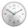 Mebus Analogue Quartz Wall Clock with Thermometer and Hygrometer, Gray, 30 cm Diameter