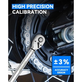 GOYOJO Bicycle Torque Wrench 2-24 Nm, 1/4 Inch Socket Spanner Set, ±3% Error Accuracy, Ratchet Box Including with Extension Rod 10 cm, Hexagon Socket and Torx Bit Socket