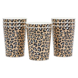 American Greetings Leopard Print Party Cups, 16 oz. Reusable Plastic Cups (8-Count)