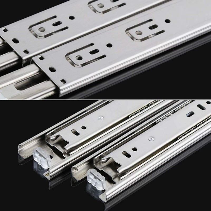TOOPONE Drawer Slides, 6 Inch Full Extension 3 Section Ball