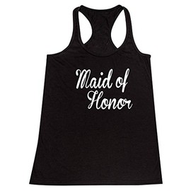 P&B The Brides Maid of Honor Women's Tank Top, M, Black