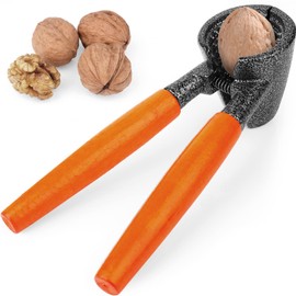 ChromLives Nutcracker, walnuts with non-slip handle, zinc alloy, die-cast zinc, walnut cracker, nut opener for walnuts, hazelnuts, almonds (tongs only)