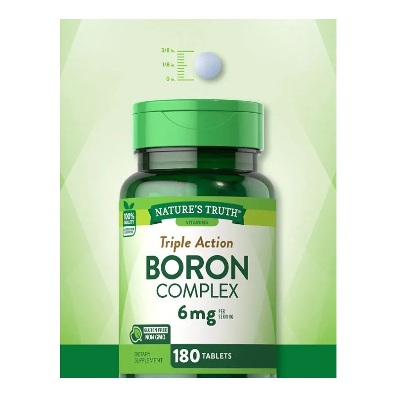 Complejo Boron 6mg Triple Acción (180 Tabletas) Americano Sabor Sin