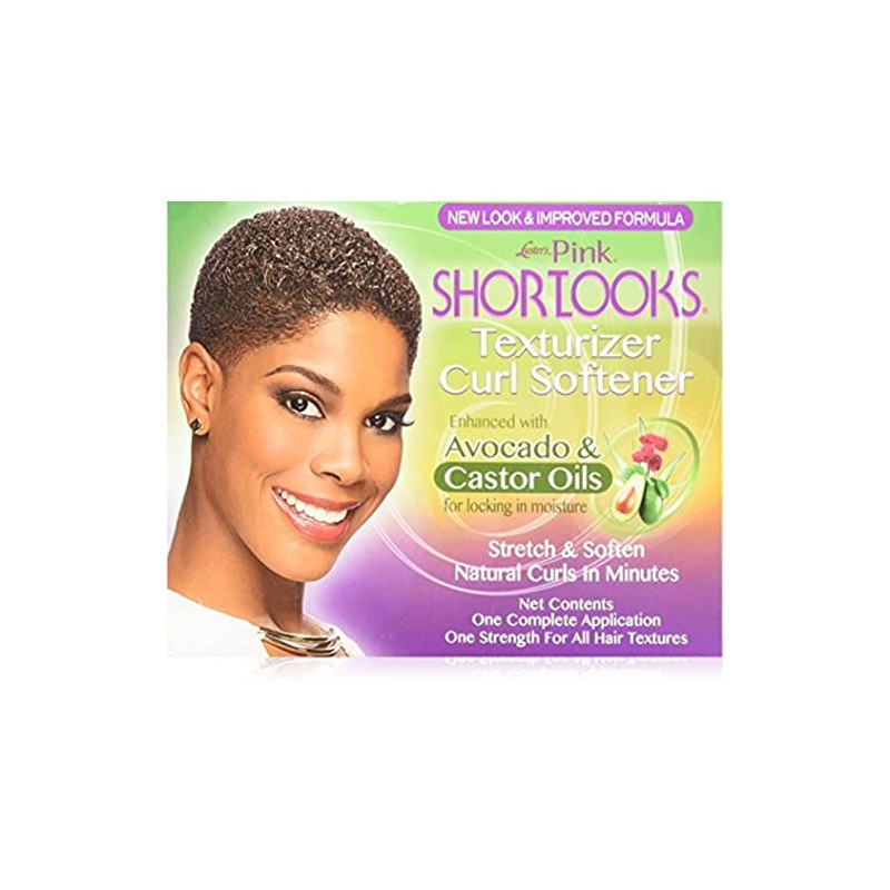 Luster's Pink Shortlooks Texturizer Curl Softener, One Complete Application Kit