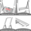 SOLADDER 5 Step Ladder, Folding Step Stool, White Foldable Iron