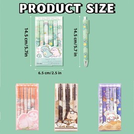 Cute Gel Ink Pens Cartoon Pens,24Pcs Retractable Rollerball Pens,Kawaii Gel Ink Pens,Black Ink Retractable Gel Pens,Kawaii Black Ink Retractable Gel Pens,Cute Gel Ink Pens Cartoon