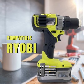 Magnetic 1/4-Inch Hex Bit Holders fit for Ryobi 18v Drill,Hex Screw Bit Storage on Side of Power Drill,Keep Bits Within Reach, Right Side
