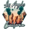 Los Angeles California Souvenir Vinyl Decal Sticker B 12-Inch