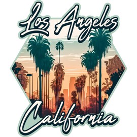 Los Angeles California Souvenir Vinyl Decal Sticker B 12-Inch