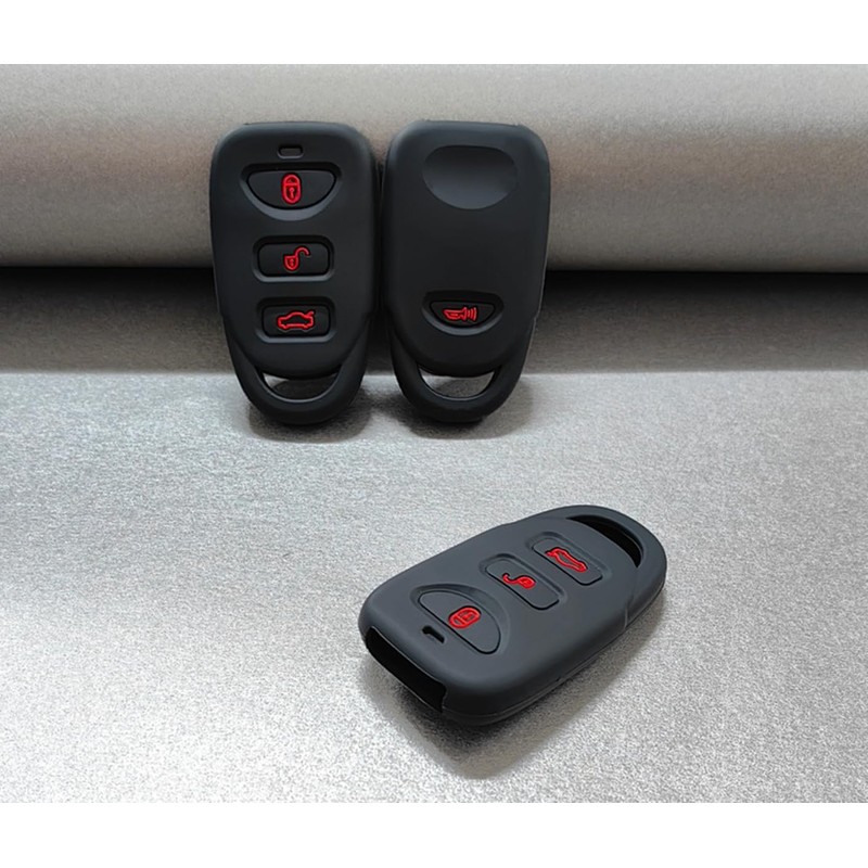 Silicone Rubber Key Fob Cover Compatible with 2006-2020 Hyundai Accent