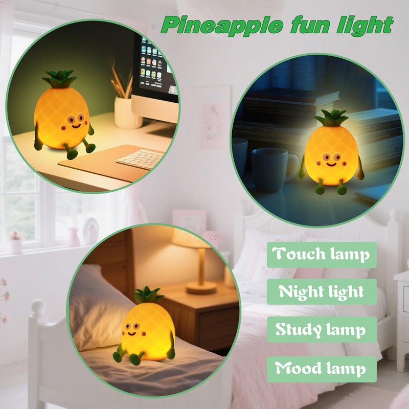 Yesinaly Silicone Night Light for Kids Nursery - Dimmable Touch