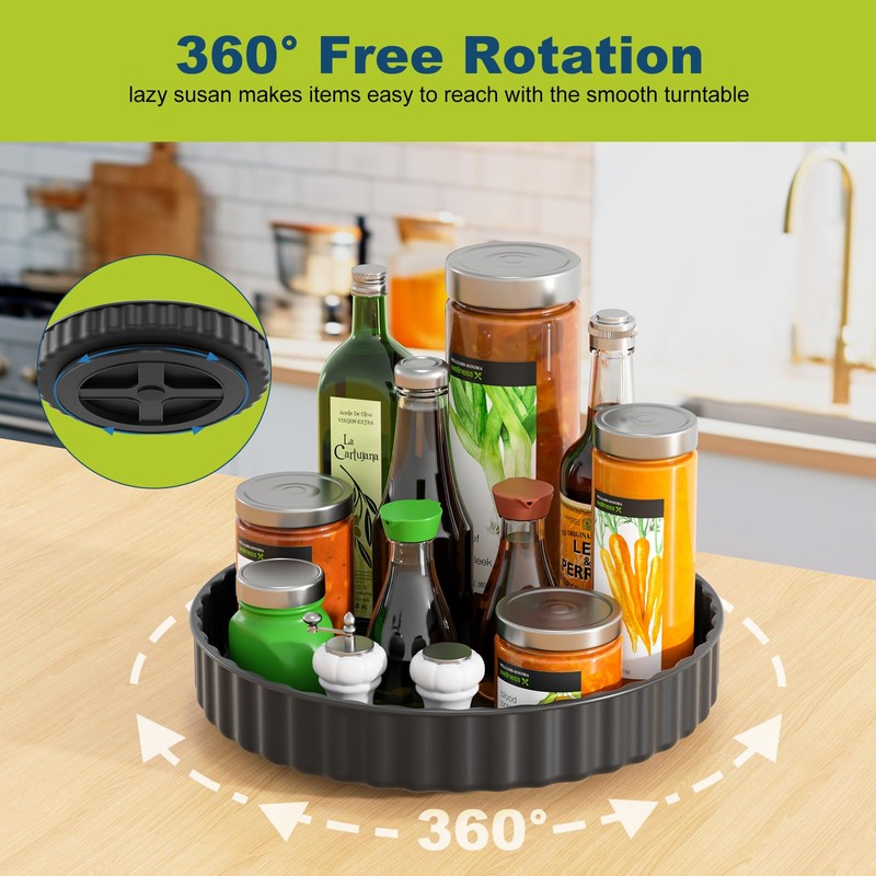 Lazy Susan Turntable, 3 Pack Lazy Susan, Lazy Susan Cupboard