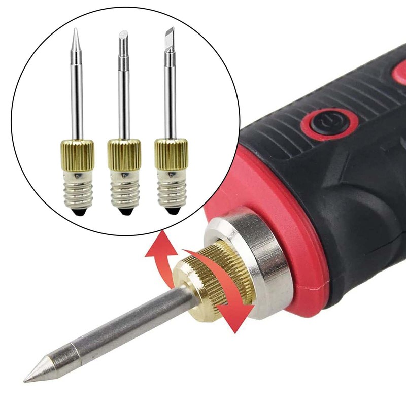 Sharplace 3 x Electronic Soldering Iron Tips, Replaceable E10 Components,