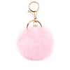jtkdxqs Pom Pom Keychain Soft Artificial Rabbit Fur Plush Fluffy