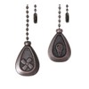 SmoTecQ Ceiling Fan Pull Chain Extenders 2 Pack, Decorative Waterdrop