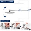 NearMoon Adjustable Shower Arm, Shower Extension Arm Universal Connection, Rise