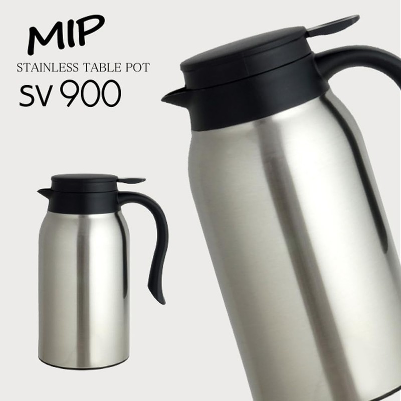 Living 410708 Hot and Cold Insulated Tabletop Pot 0.9L Silver