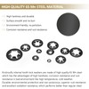 370 Pieces Internal Tooth Star Lock Washers, Kindroufly 9 Sizes