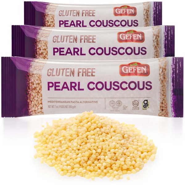 Gefen Gluten Free Israeli Pearl Couscous 200g (Pack of 3) | Natural Ingredients | Grain Free| Soy Free | Kosher (Including Passover)