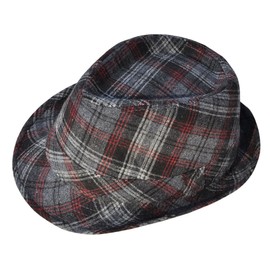 Simplicity Men's Women's Manhattan Structured Gangster Trilby Fedora Hat - Black - One Size