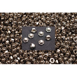 (100) Nickel Chrome Plated 6-32 x 5/16 x 1/4 Acorn Hex Cap Nuts #6 Machine Screw