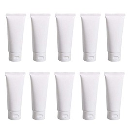 20PCS Plastic Empty Squeeze Cosmetic Soft Tubes Jars Refillable Cosmetic Vials Travel Bottles Containers Storage with Flip Cover Sample Packing (30ml/1oz)