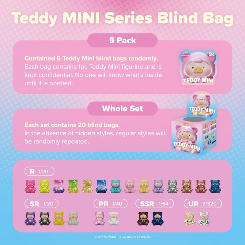 LuLu The Piggy Teddy Mini Blind Bags - Collectible Figurines