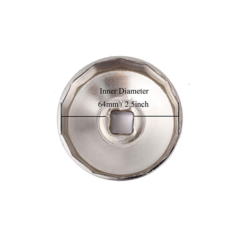XMHF 64mm/2.5Inch Inner Diameter Oil Filter Wrench, Tool For Car
