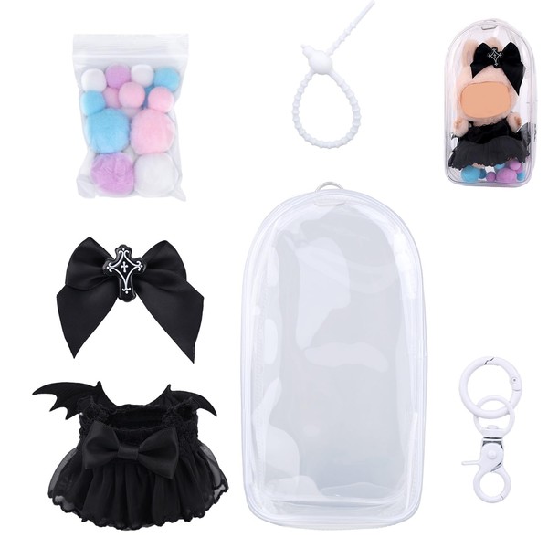17cm Doll Clothes Set with Clear Figure Display Bag &