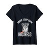Women's Mind Your Monkey Business Gorilla Business Wildlife Ape V-Neck