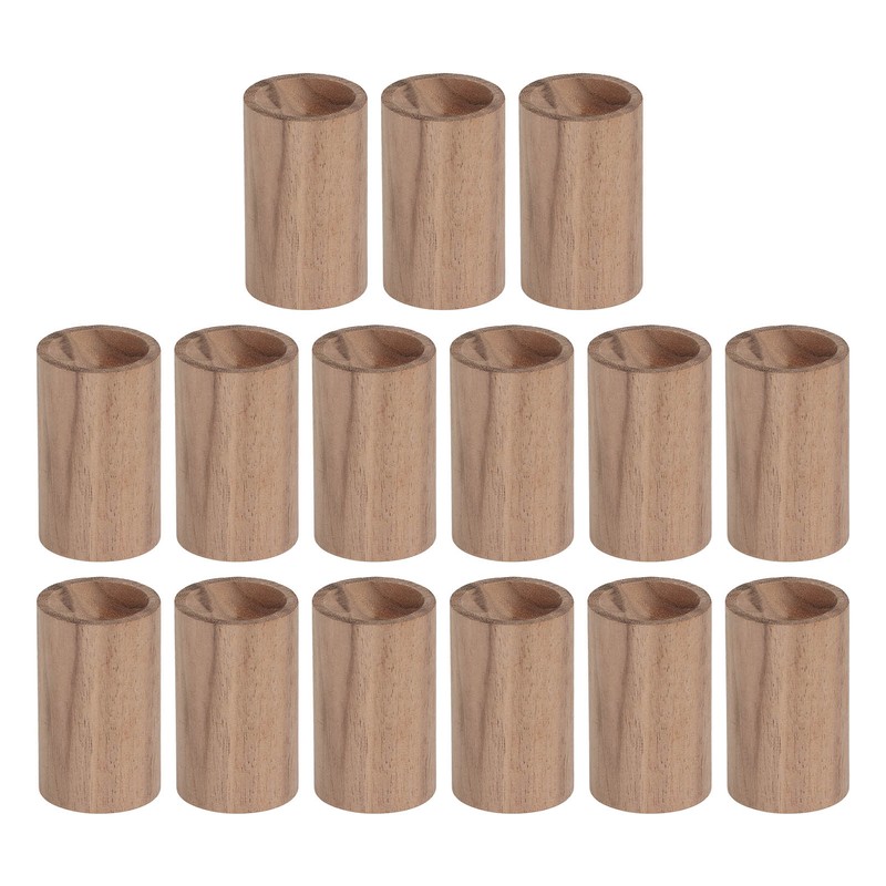 15pcs Essential Oil Car Diffuser Round Shape Simple Compact Walnut