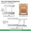 Kitstorack Pull out Cabinet Organizer,2 Tier Heavy Duty Smooth Sliding