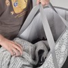 JOMOLA Collapsible Laundry Caddy 80L Large Foldable Laundry Basket Grey