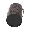 LED Solar Lantern Retro Iron Hollow Portable Warm Light Outdoor