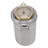 Cigar Jar Stainless Steel Silicone Ring with Hygrometer Waterproof Sealed