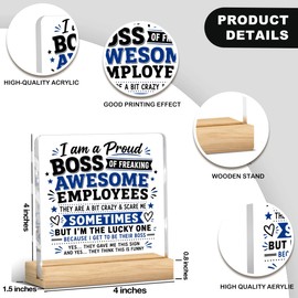 Boss Gifts for Men Inspirational Boss Day Appreciation Gift Acrylic