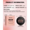 Eyebrow Powder Kit,Duo Long Lasting Waterproof Reddish Dark Brown Tint