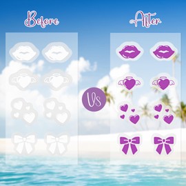 80 Pcs UV Stickers for Sunscreen, Sunscreen Stickers Reapply Reminder Know When to re-Apply Sunscreen, UV Detection Stickers Waterproof, Sunny UV Patches Reminder, SPF UV Spots for Kids Boy Girl Adult