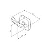 AM.PM AGA35622 Gem AGA35622 Gem Double Hook for Towels, Towel