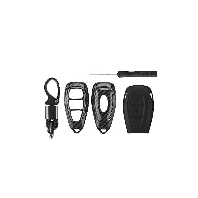 Goolsky Car Key Cover, Case for Ford st Accessories Carbon