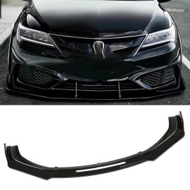 Unbranded For Acura ILX 2013-2021 Front Bumper Lip Body Kit Spoiler Gloss Black  F++