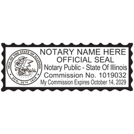 Illinois Notary Stamp | Hubco Pink S-844 Self Inking Stamp