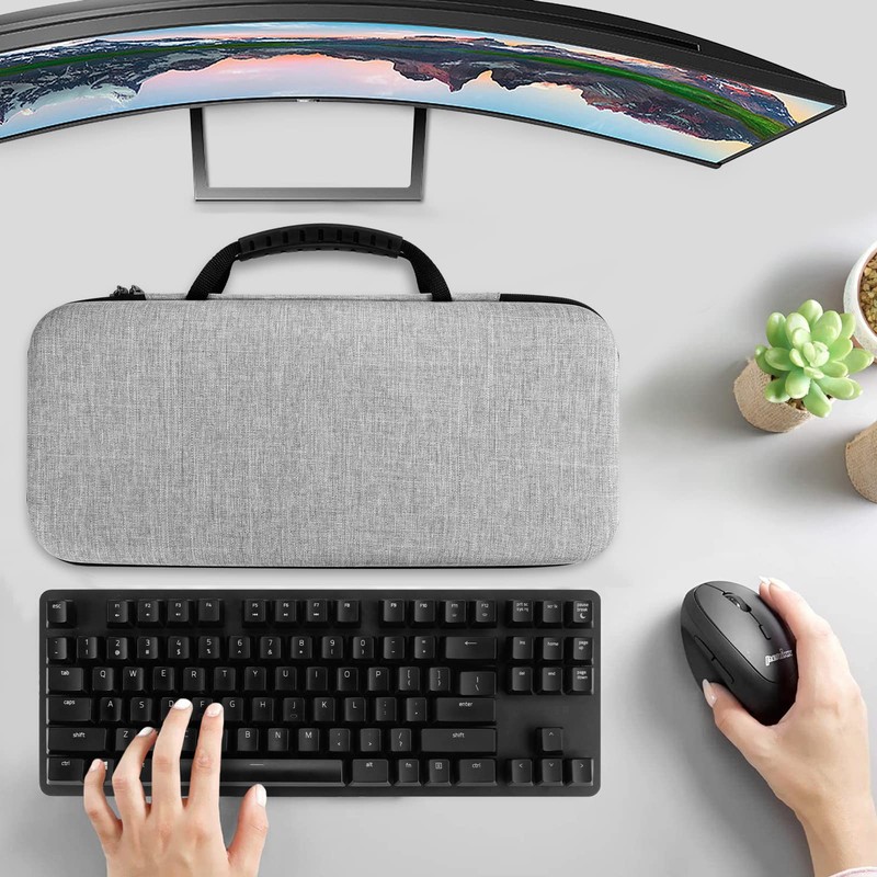 Linkidea Hard Travel Case for TKL Tenkeyless Wireless/Wired Keyboard, Computer