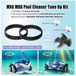 AQBB Pool Cleaner Tune Up Kit Compatible with Zodiac Barracuda MX6/MX8/MX6 Elite/MX8 Elite,Pool Cleaner Rebuild Kit Replacement Parts,R0524900 R0526100 R0527000 R0525100