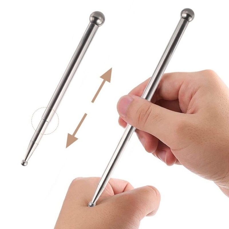 Trigger Point Massage Pen, Acupressure Bar Pain Silver Deep Tissue